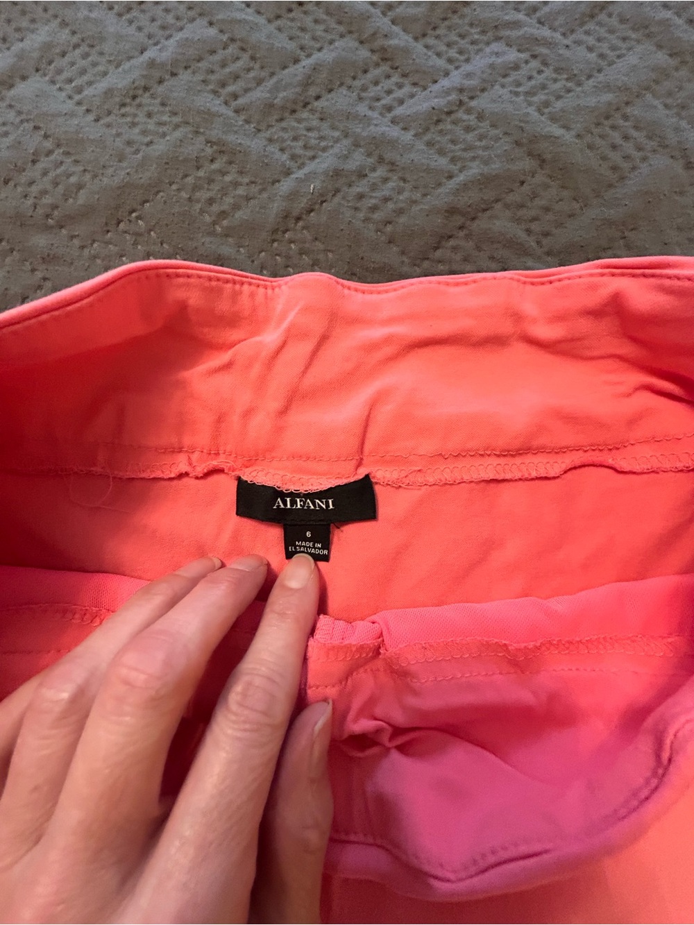 Alfani Vibrant Coral-CAPRI Pink Pants